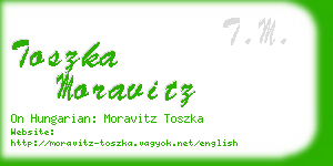 toszka moravitz business card